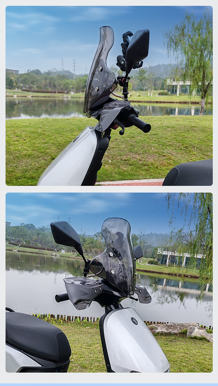 Electric Vehicle Windshield Glass Windscreen for No. 9 Electric Vehicle Nmf Series, Modified for Delivery Riders
