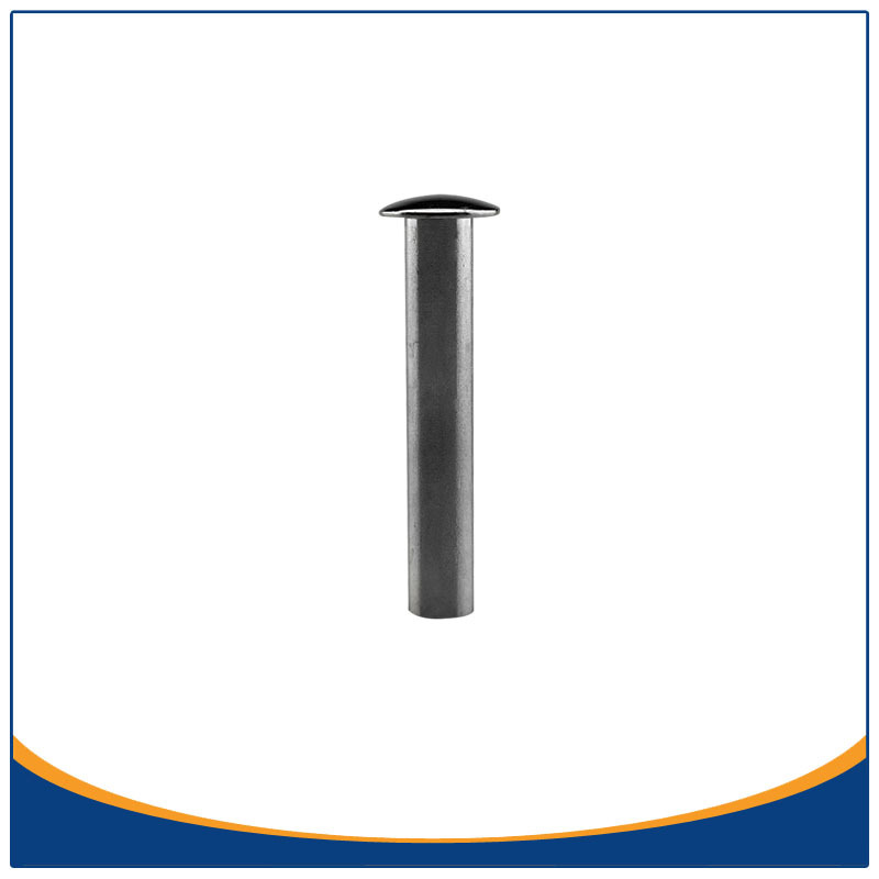 半空心T帽广东多工位厂家直销 6MM伞头黑镍箱包用中空冷镦铆钉