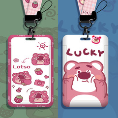 Cute student card holder with lanyard nucleic acid code listing campus card ID set factory subway bus meal card wholesale