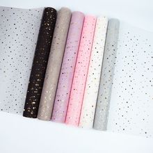 纱网烫金网纱故鲜花星月玫瑰纱花束包装纸花缘花店之蕾丝韩式