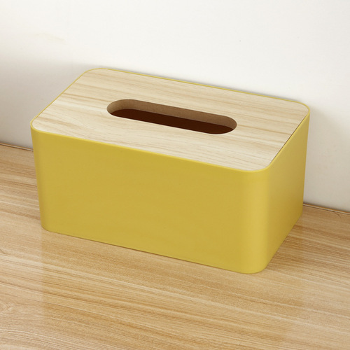 Japanese simple wooden cover tissue box solid wood tissue box dining room living room coffee table medium desktop tissue storage box