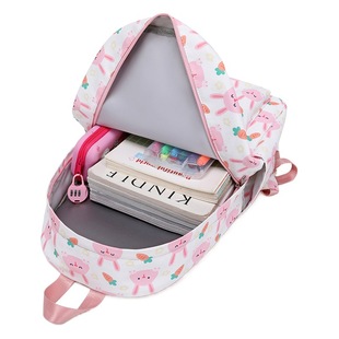 2023 New Student Backpack Cute Simple Middle School Student Schoolbag Large Capacity Rabbit Printed Backpack