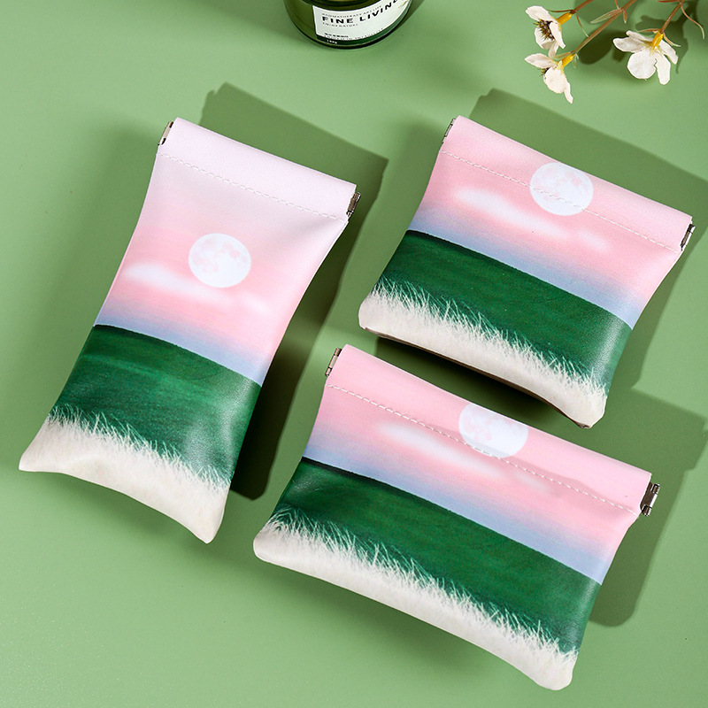 Pintura al por mayor creativa de estilo auriculares con cable bolsa de monedas bolsa de almacenamiento bolsa de bala bolsa de gafas portátil bolsa de almacenamiento