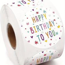B 73320 Floral Thank You Sticker ����Բ�θ�л������羳