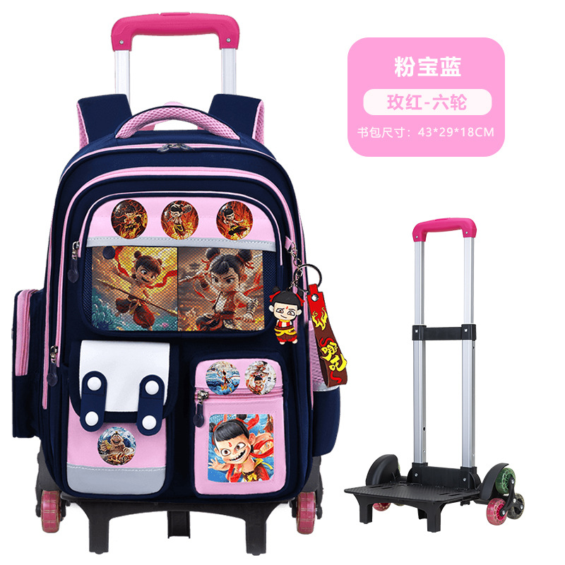 Nueva mochila de tirón para estudiantes de primaria 123,456 grados mochila de niños de gran capacidad mochila de chicas y niños