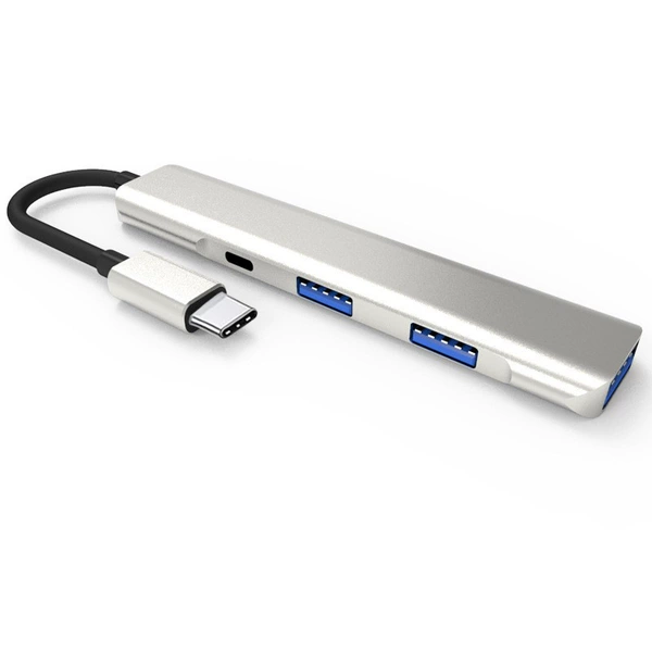 Type-c to 3USB+ charging [Silver]