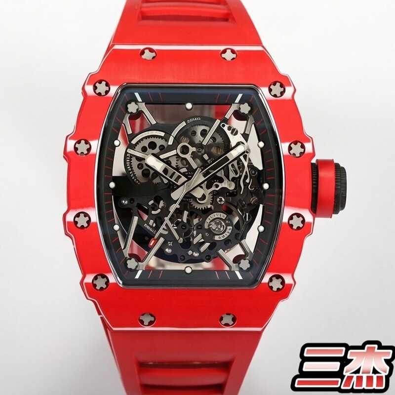 Sanjie Wine Barrel Hollow Dial Carbon Fiber Men's Watch Fully Automatic Mechanical Watch Men's 35 Mechanical Watch