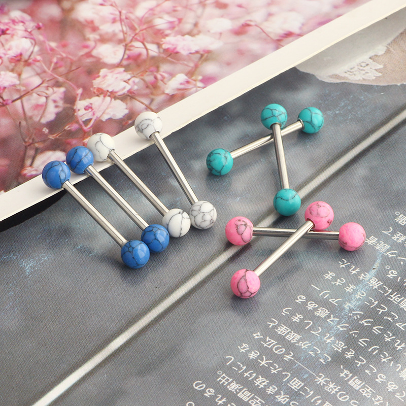 Pointed titanium steel lip stud product view