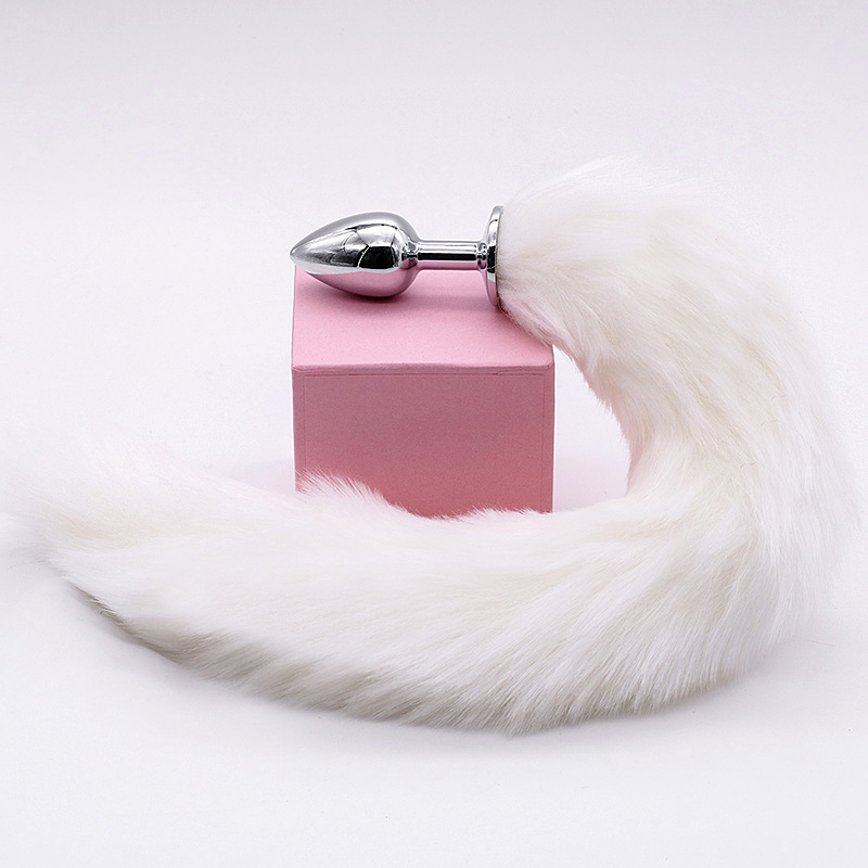 Direct selling female sex tools Women with fox tail metal back court sex supplies tool men's anal plug 7