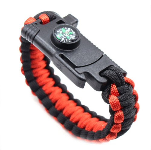 Paracord Bracelet, Multi-functional Compass, Fire Starter, Knife, Rope, Survival Gear, Outdoor Adventure Emergency Bead Bracelet, Wholesale
