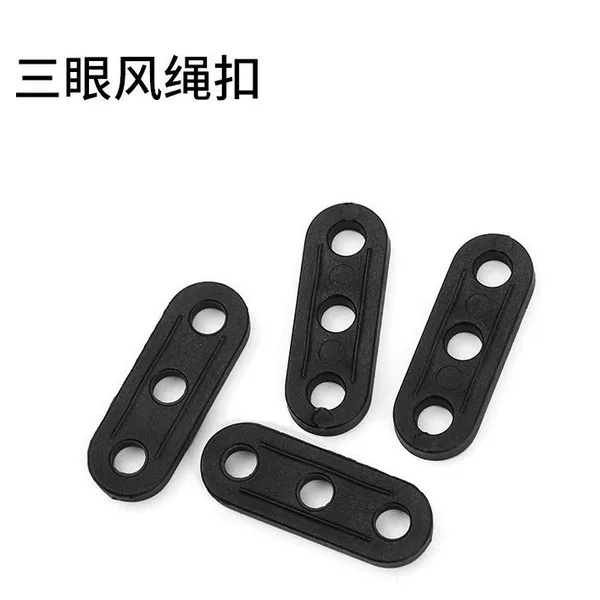 Three-eye tent rope adjustment buckle 3-hole canopy drawstring buckle plastic buckle accessories