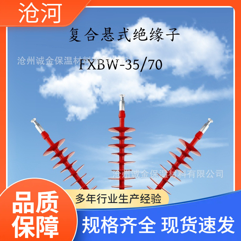 35KV复合悬式FXBW-35/70电力棒型绝缘子高压硅橡胶针式绝缘子