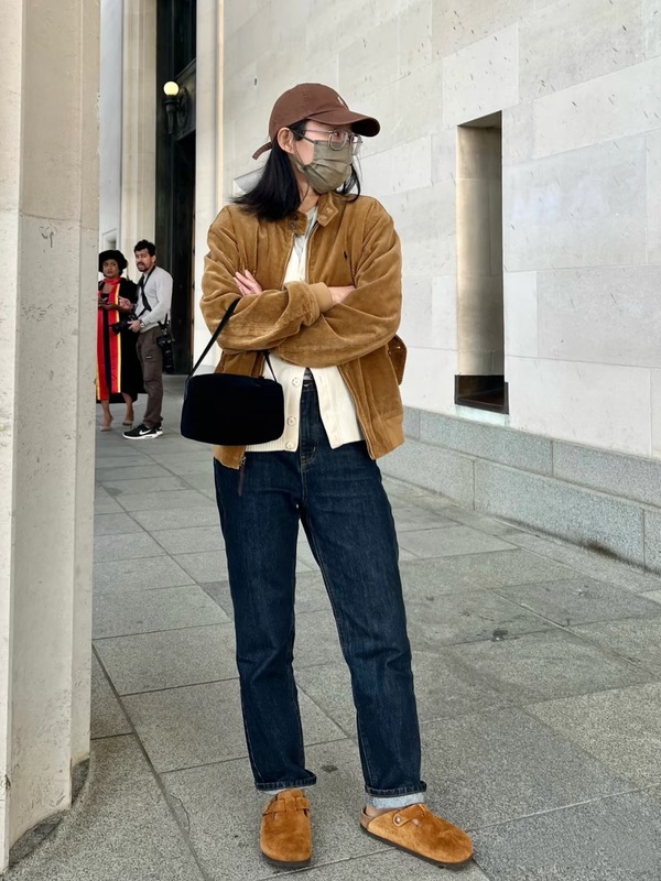 跨境可扫码拉夫灯芯绒夹克刺绣小马外套老钱风男女同款老干部外套|undefined