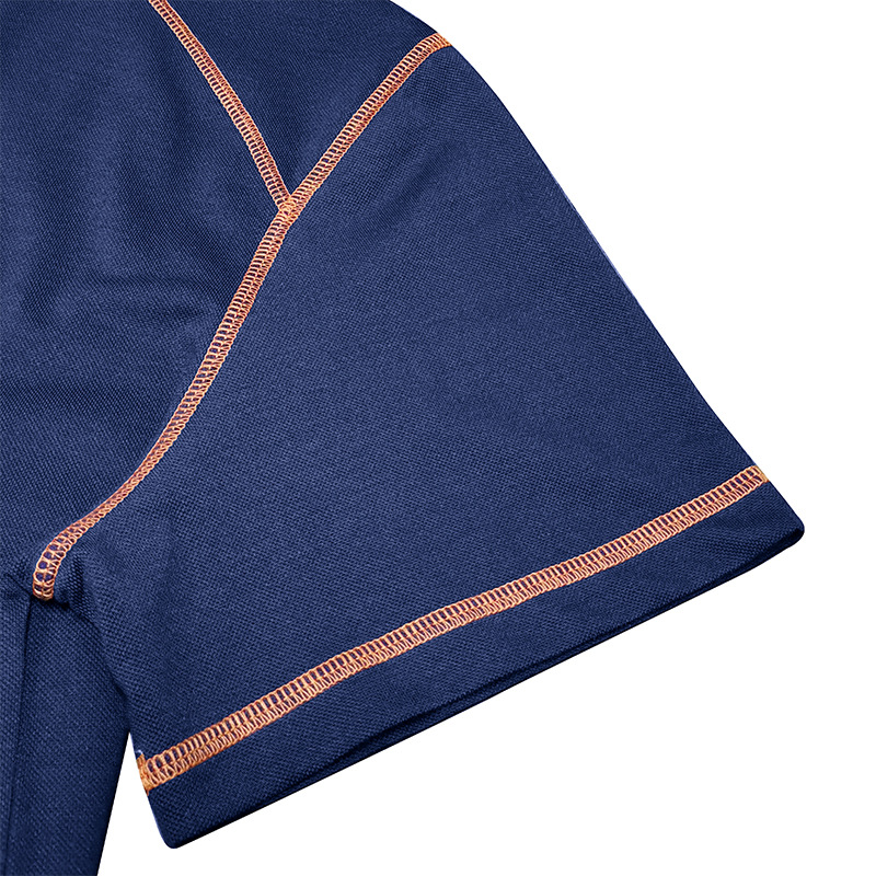 Nuova polo da uomo a maniche corte con colletto polo color block alla moda_voghion.com