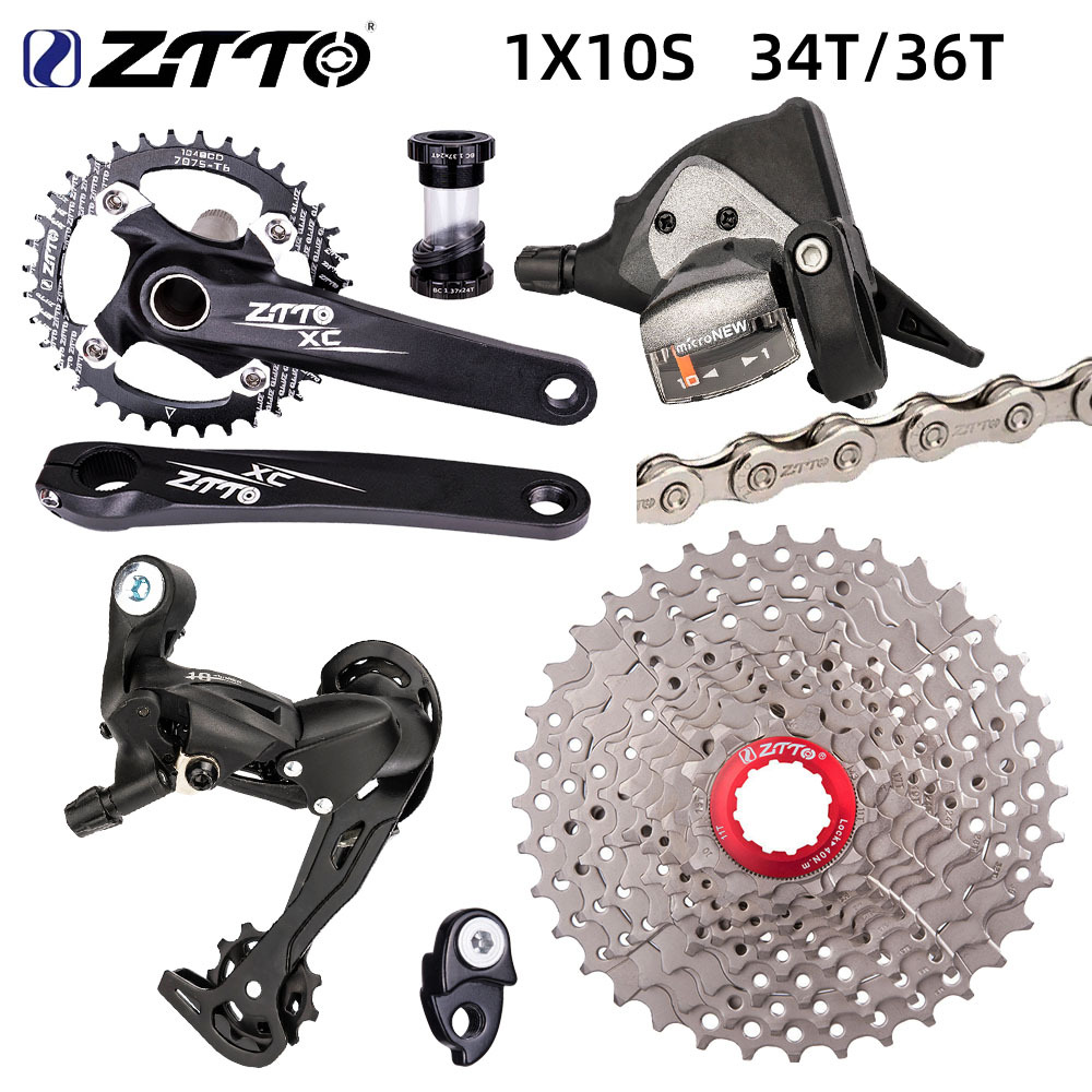 Placa de dientes hueca integrada (34T)_ eje central _ volante 36T (con gancho de cola de extensión) _ cadena _ marcación de dedo _ marcación trasera