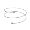 20-Silver three circles set with diamonds