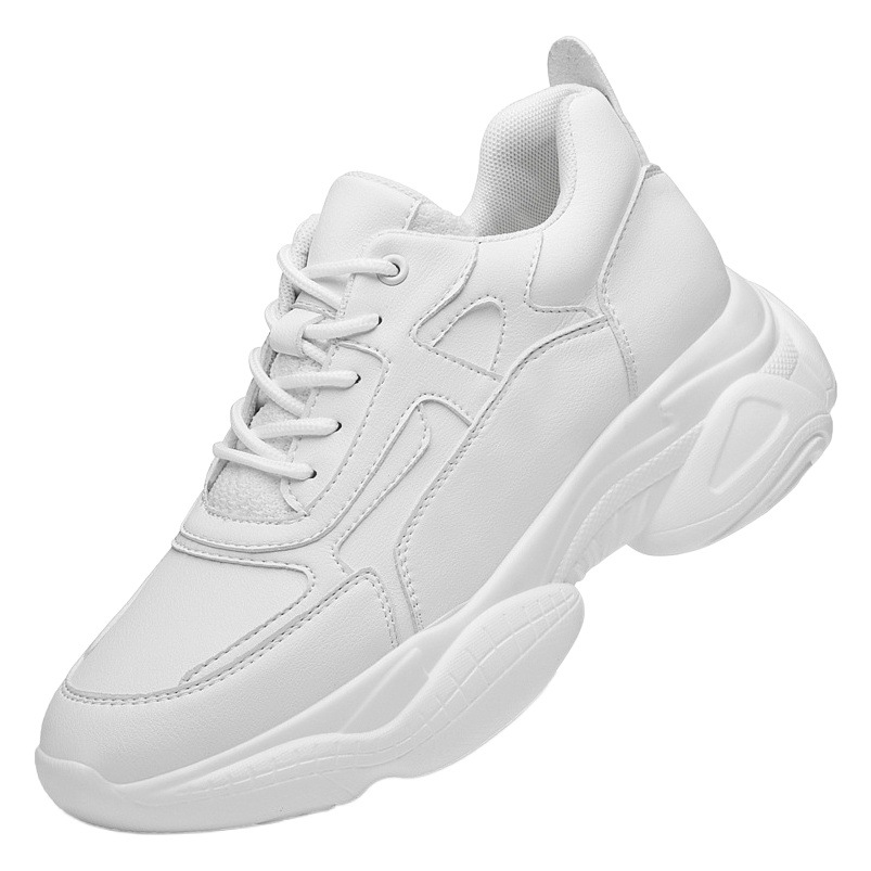 Zapatos de hombre invisible 8CM altura oculta aumento de nuevos zapatos de moda Zapatos blancos de suela gruesa zapatos de tacón alto papá zapatos deportivos casuales zapatos de una sola capa hombres