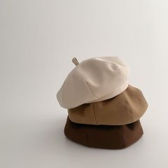 子供用ベレー帽春秋モデルの女の子の八角帽子は日本の原宿風のカボチャの帽子です。
