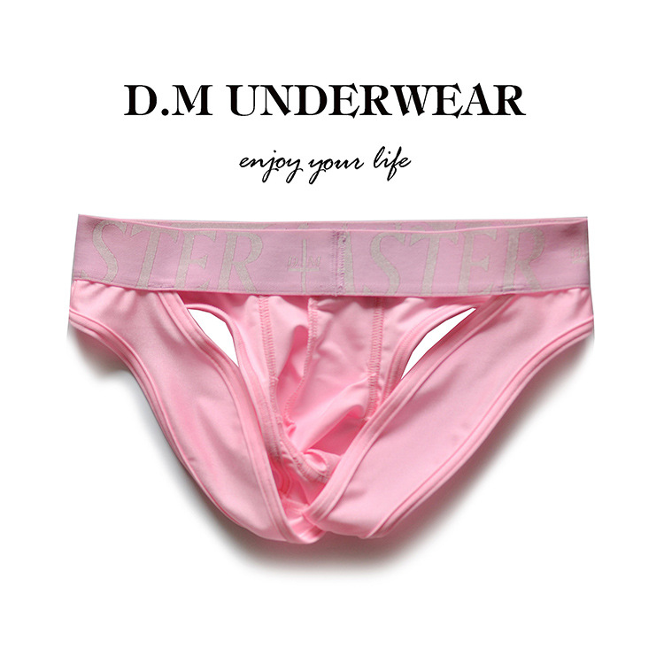 D.M Men's Underwear G-string Personality Fluorescent Low Waist Sexy Fashion Double Dongs Exposure Hip Sliding Material Excited C Word