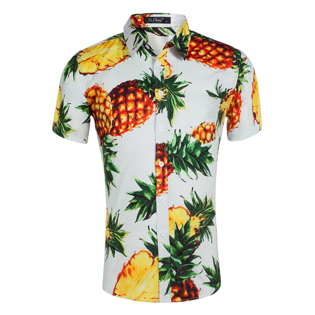 2019 nueva camisa hawaiana para hombres de tamaño estadounidense Camisa transfronteriza de talla grande Camisa de hombre de suministro de comercio exterior para hombres