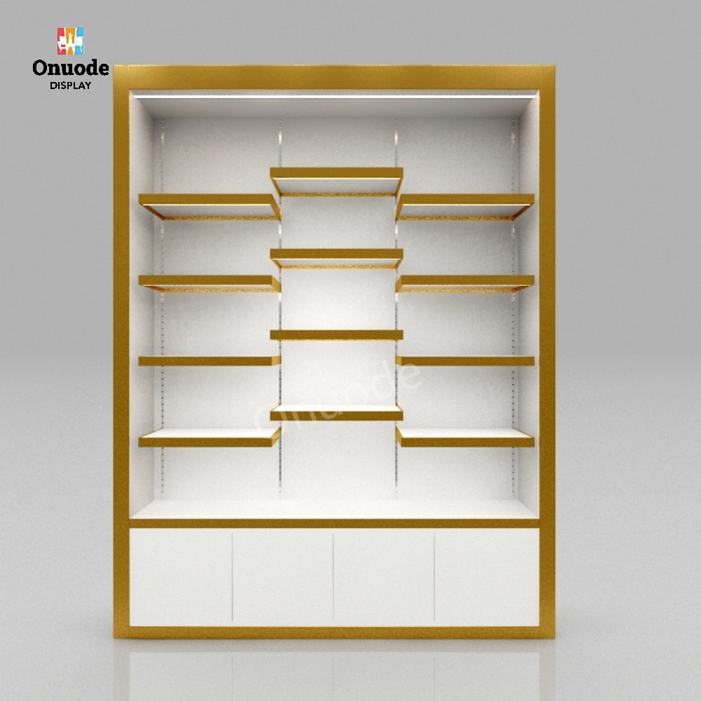 厂家直销化妆品展示柜展厅展示柜钢木展示柜架背柜可调节