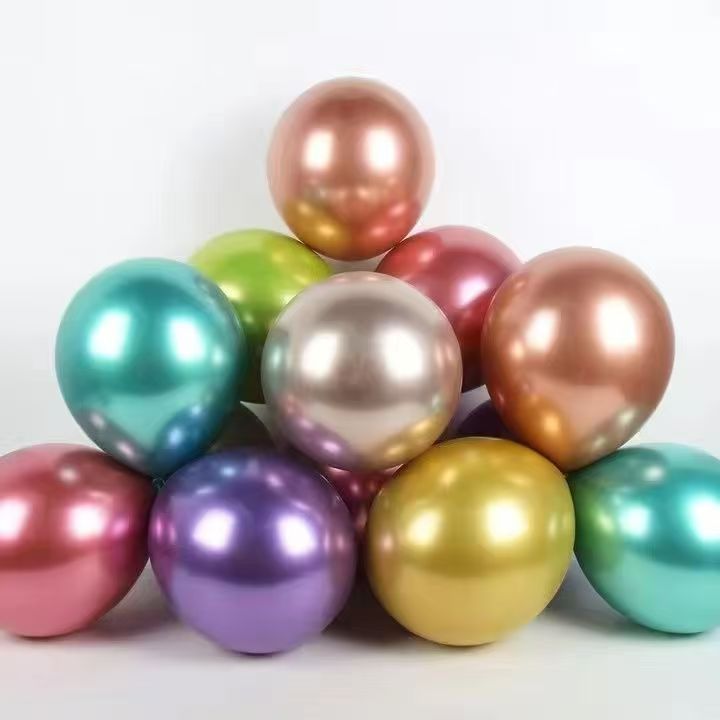 1.8 g de globo de color metálico al por mayor de 10 pulgadas para la fiesta de cumpleaños de la casa de bodas para niños con globo cromado brillante image 6