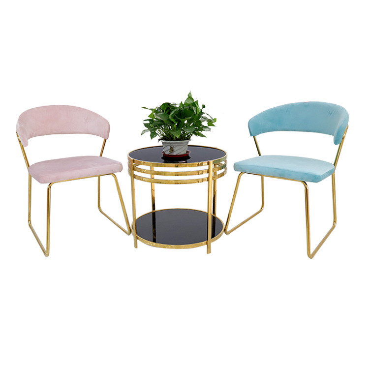 silla de comedor de terciopelo silla de comedor de exportación silla de comedor simple moderna silla de lujo ligera silla de mesa de comedor de alta calidad