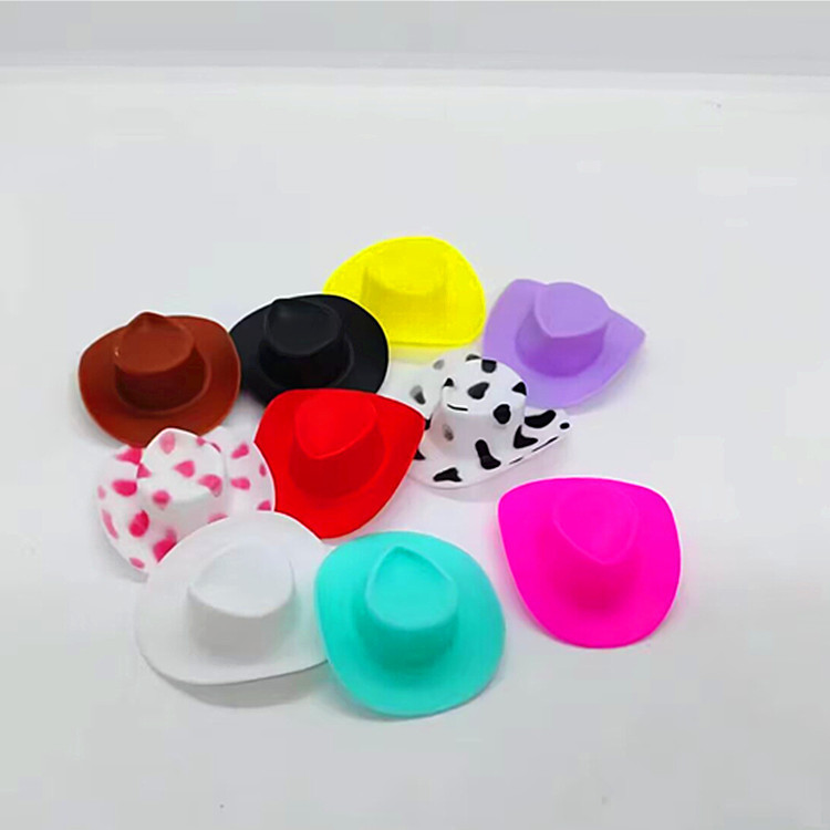 5.4cm mini sombrero accesorios juguetes de vaca sombrero de paja creativo transfronterizo joyería DIY accesorios sombrero de plástico