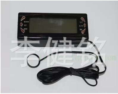 T23汽车温度计时钟表计车外温度计 车载时间led 带报警功能