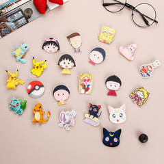 Japanese cute little meatball badge cartoon children's brooch bag accessories small gift acrylic patch pin for women