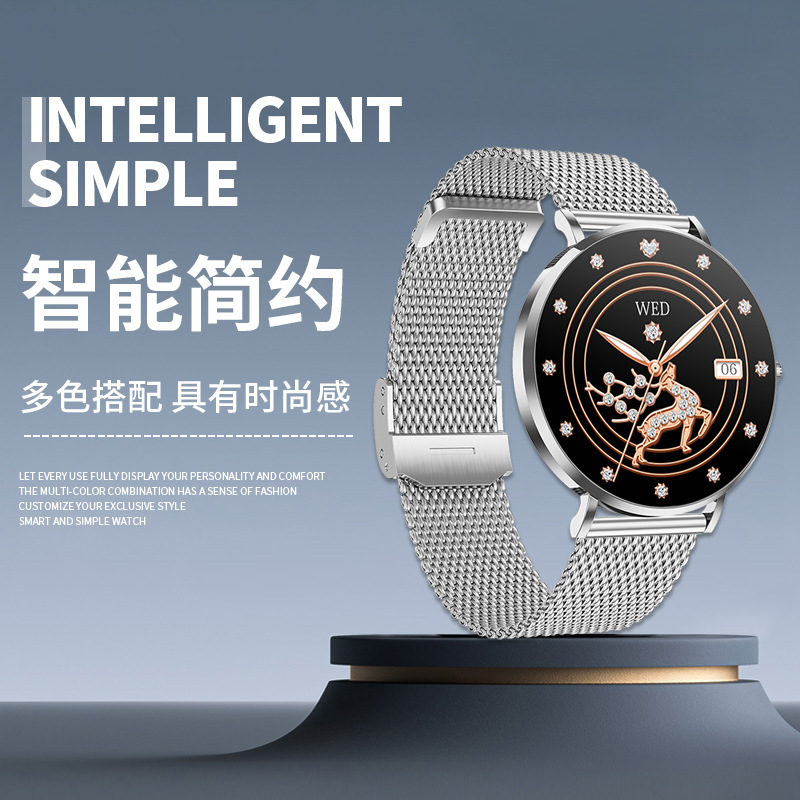 New T8Pro Smart Watch Ultra-Thin Bluetooth Call 1.36Amoled Screen Always on Heart Rate Blood Pressure for Women