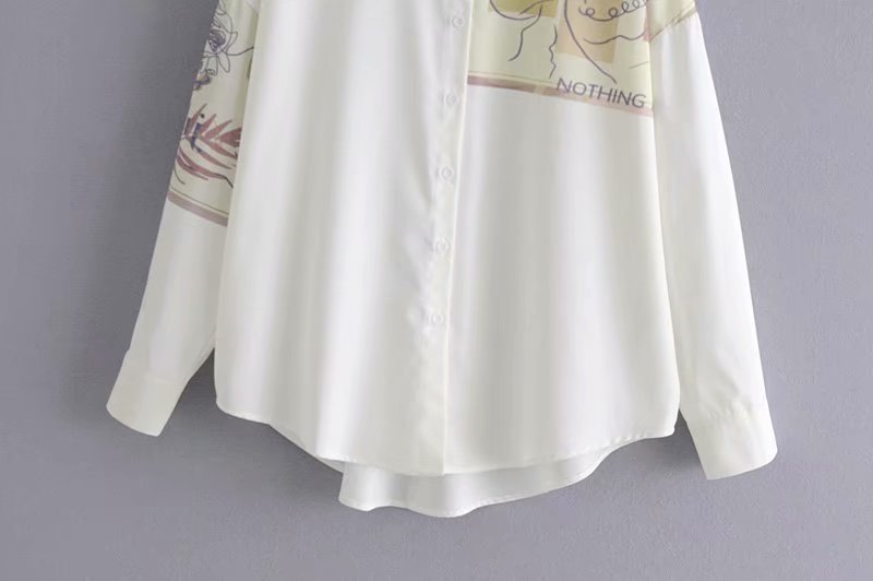 printing long-sleeved shirt top NSAM27856