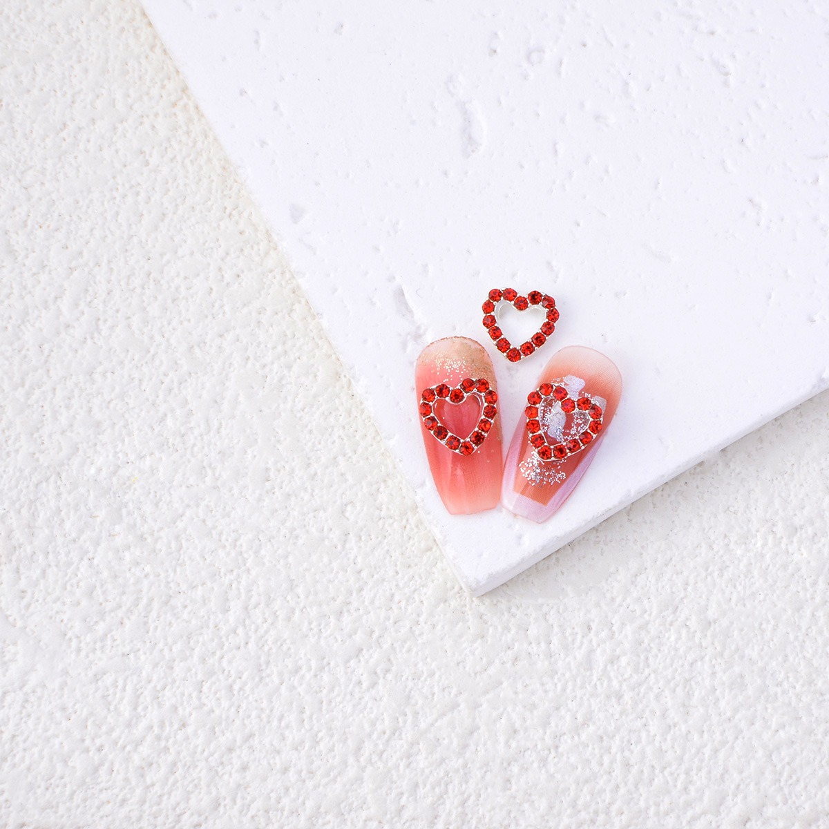 Valentine's Day Sweet Simple Style Heart Shape Plastic Nail Patches 10 Pieces display picture 6