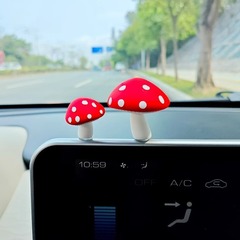 Cute Mushroom Healing Decor Style Car Decor Item, Interior 2024 New Car Center Console Ornament