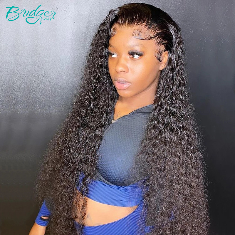 13*4 Nähte Kopfbedeckung Jerry lockig natürliche Farbe echte menschliche Haarperücke menschliche Haarperücken_voghion.com