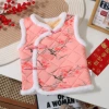 Fuchsia vest flower-shaped