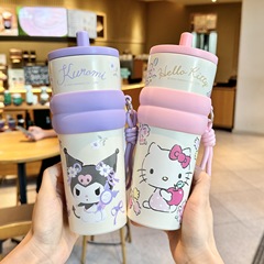 三丽鸥库洛米朱迪尼克保温杯女生高颜值大容量冰霸杯子吸管水杯