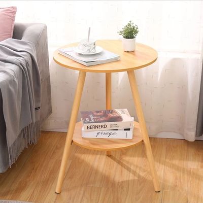 Depo Northern Europe sofa Side table double-deck tea table Small apartment a living room bedroom Bedside table Mini Small round table Windows tea table