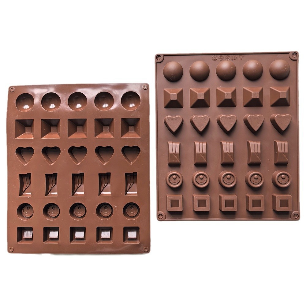 Silicone 30 con 6 conjuntos de molde de chocolate helado gelatina pudín jabon molde de pastel herramientas de horneado 121