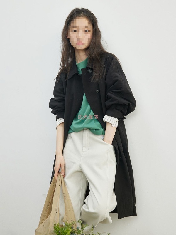 2025英伦风秋季新款翻领风衣女小个子宽松通勤中长款上衣气质外套|undefined
