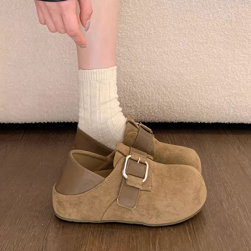 Super Stylish Thick-Soled Height-Increasing Full-Wrap Birkenstock Shoes for Women, 2026 New Spring Slip-On Loafers, Birkenstock Flats