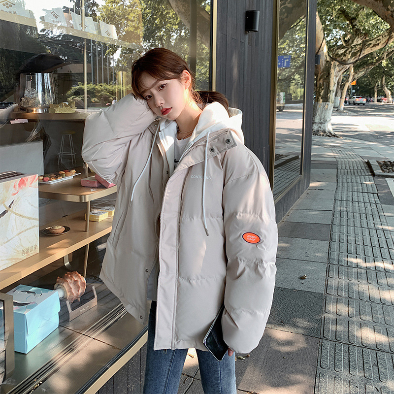 2023 nueva ropa de algodón de pluma coreana de invierno mujer chaqueta de algodón corta de tamaño grande chaqueta de pan de algodón gorda delgada abrigo image 7