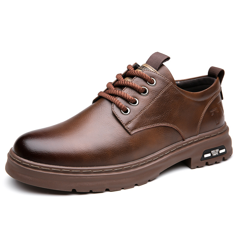 2026 primavera y otoño nuevos zapatos casuales hechos a mano para hombres herramientas retrógradas zapatos de cuero de cordón resistentes al desgaste para hombres image 6