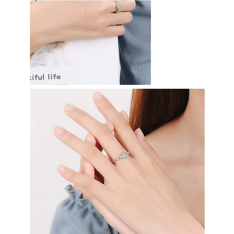 Fashion Polygon Copper Inlay Zircon Rings display picture 2