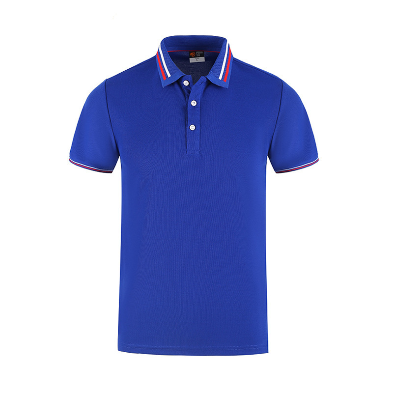 Quality soft fabric polo shirt with contrasting thread lapel splicing for men's casual large short sleeved T-shirt_voghion.com