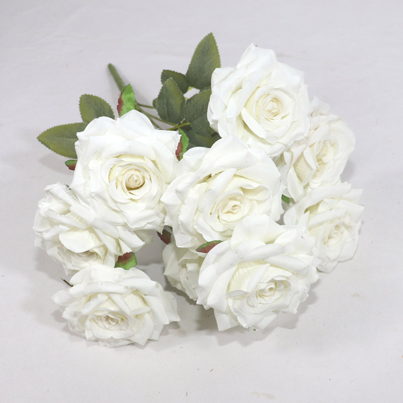Flores artificiales blancas al por mayor para bodas, decoraciones de flores falsas, accesorios para techos de hoteles, flores artificiales blancas para celebraciones de bodas en salones de boda. image 33