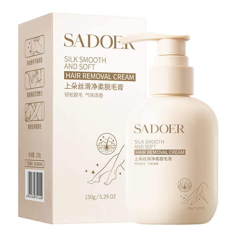 Crema depilatoria suave y sedosa, limpieza suave, vello de las piernas, vello de las axilas, crema depilatoria de la piel, fábrica al por mayor