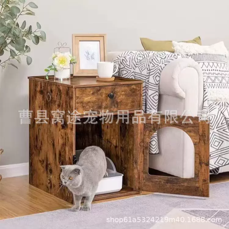 Креативная деревянная вилла для кошек, шкаф для кошек, домик для кошек, закрытая кровать для кошек, деревянная бытовая многослойная конструкция гнезда для домашних животных с местом для хранения