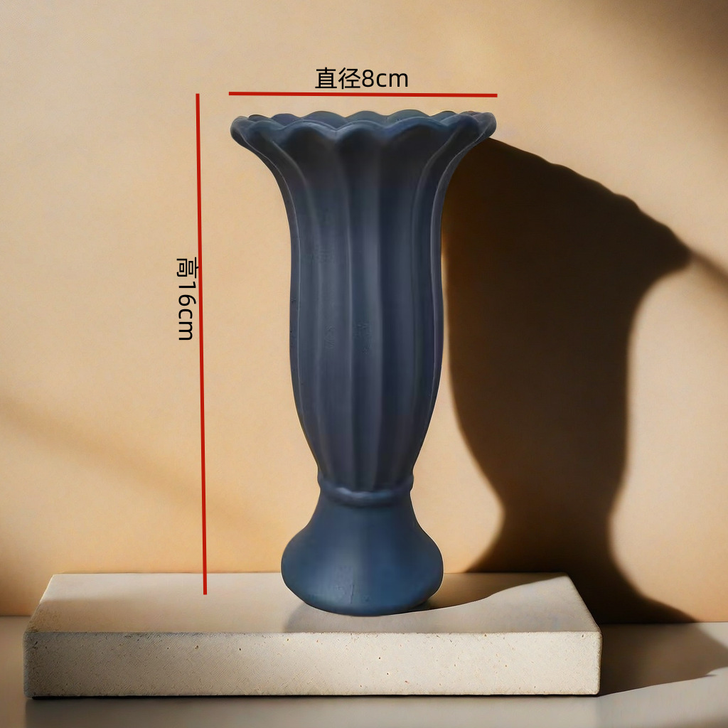 블루 로마 꽃병 작은