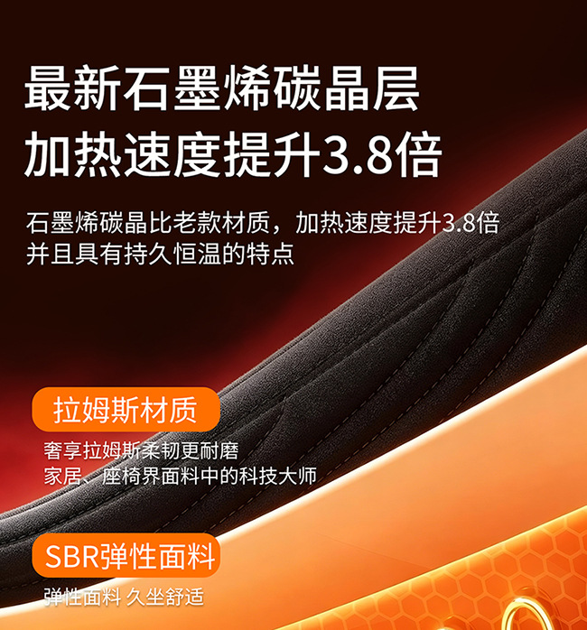 Cross-border graphene car heated seat cushion, winter short-pile electric heating 12V universal warm seat pad